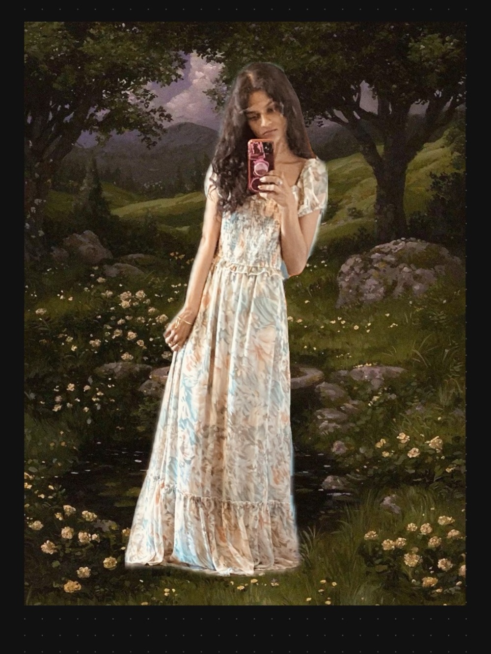 Baltic Born cottagecore puff sleeve floral maxi dress romantic flowy